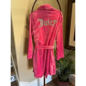 JUICY COUTURE Pink Velvet Robe NWT